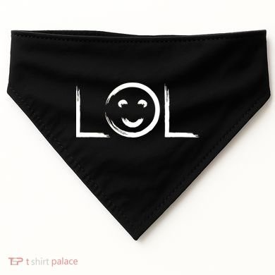 LOL Smiley Face Emoji USA-Made Doggie Bandana