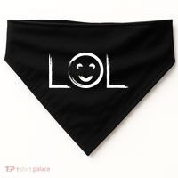 LOL Smiley Face Emoji USA-Made Doggie Bandana thumb 0