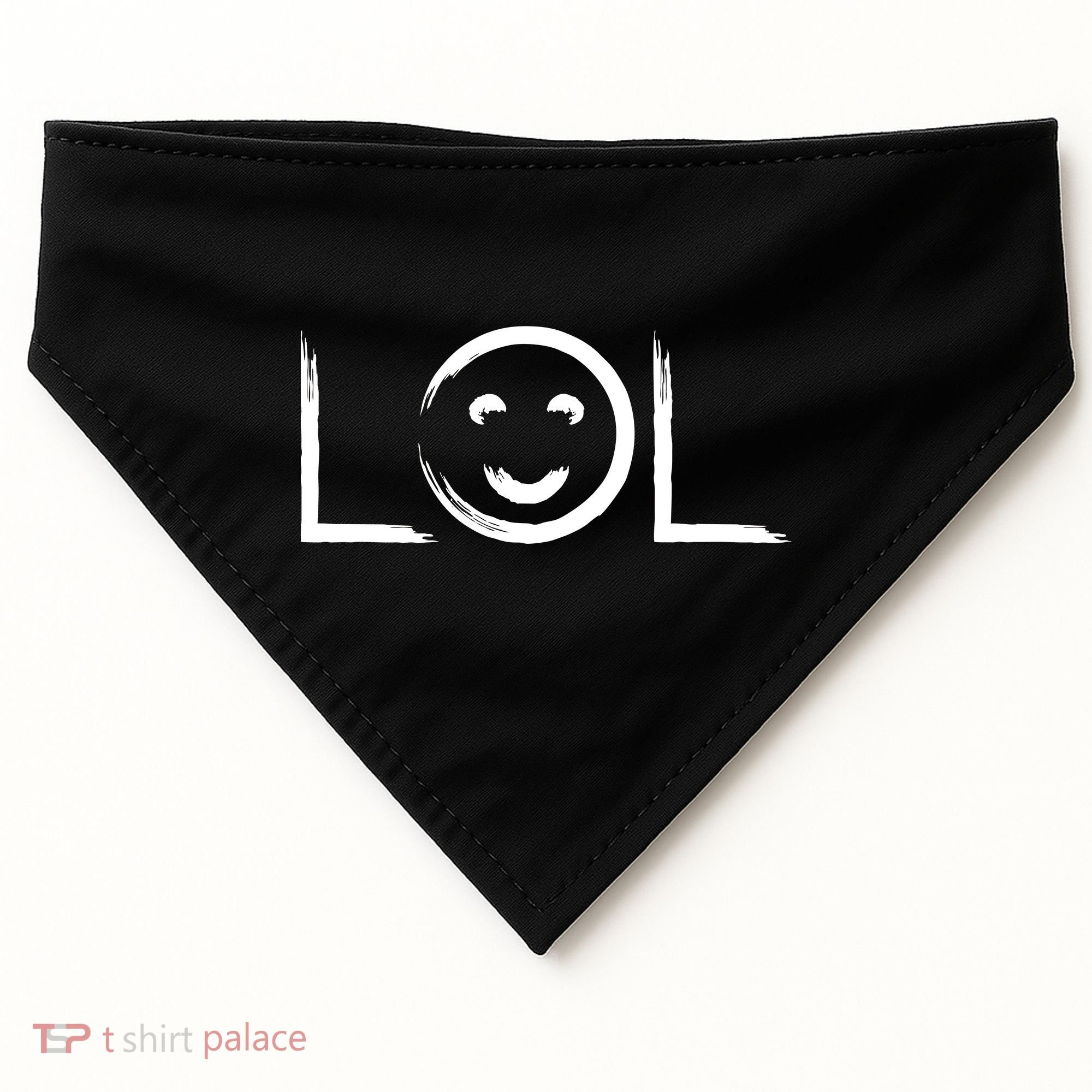 LOL Smiley Face Emoji USA-Made Doggie Bandana