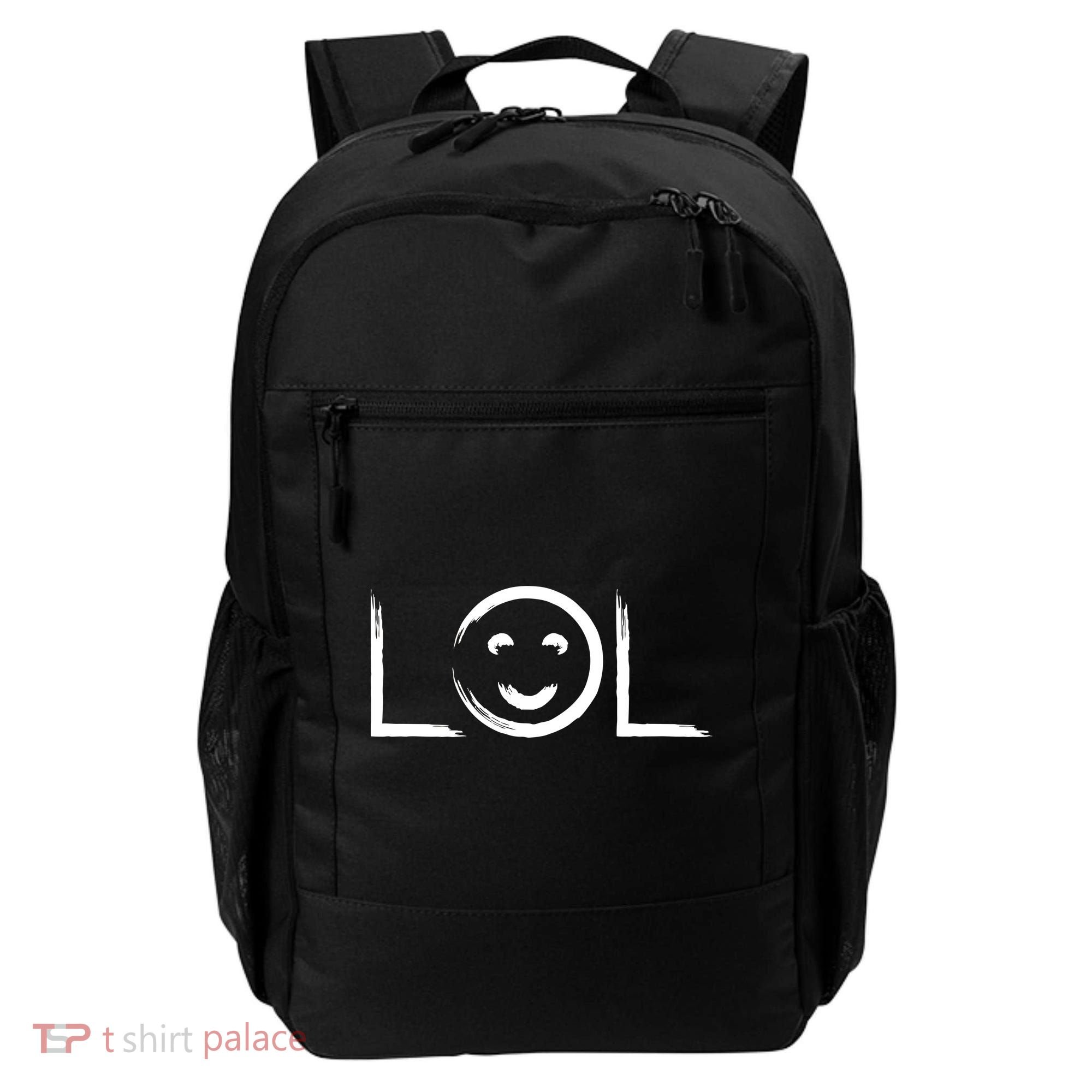 LOL Smiley Face Emoji Backpack