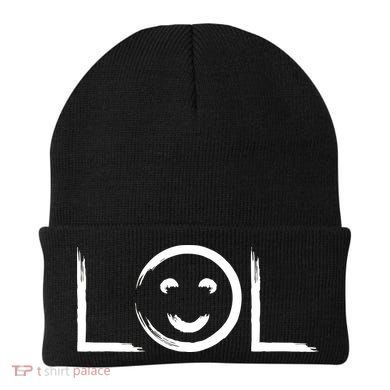 LOL Smiley Face Emoji Beanie