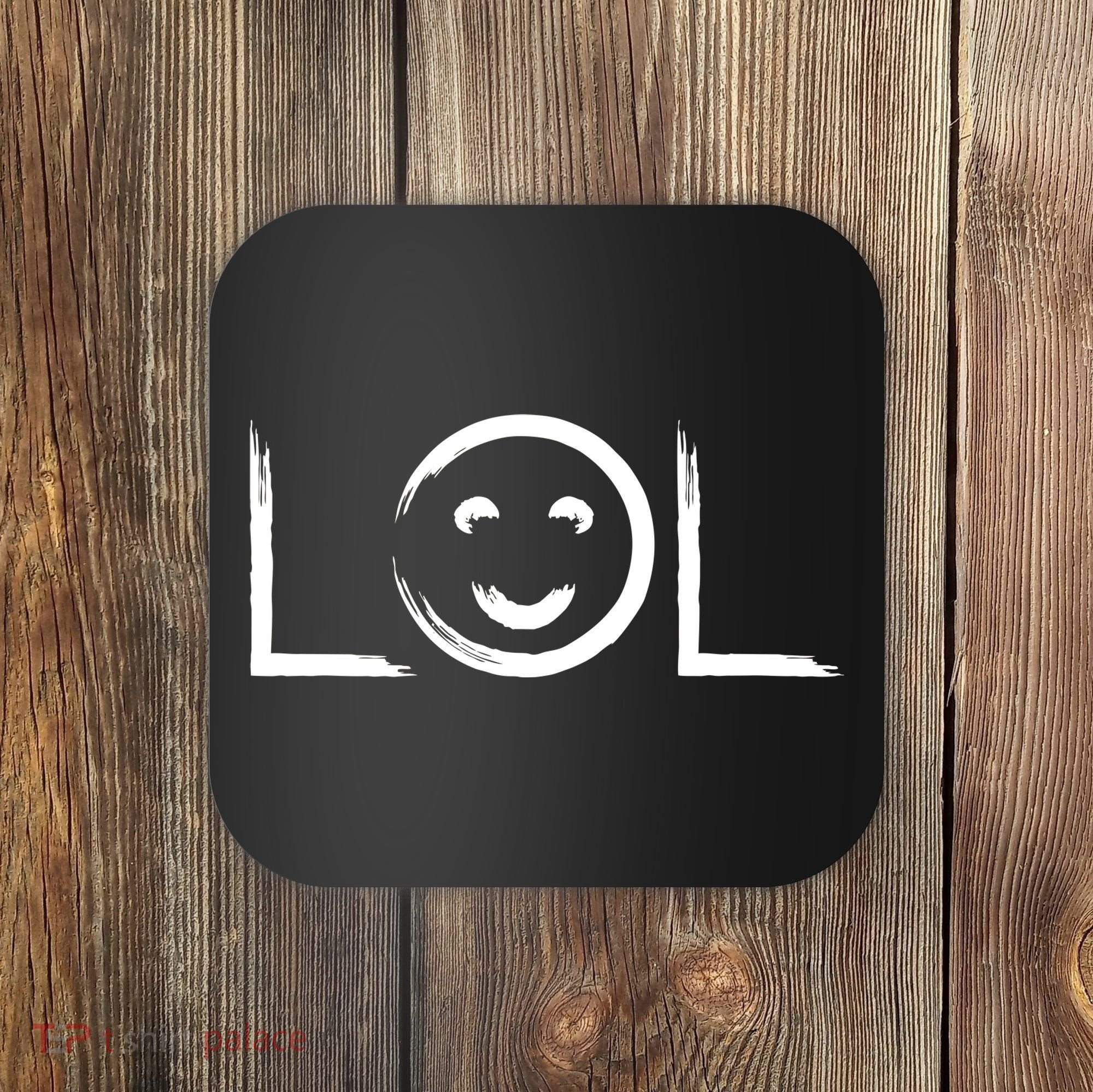 LOL Smiley Face Emoji Coaster