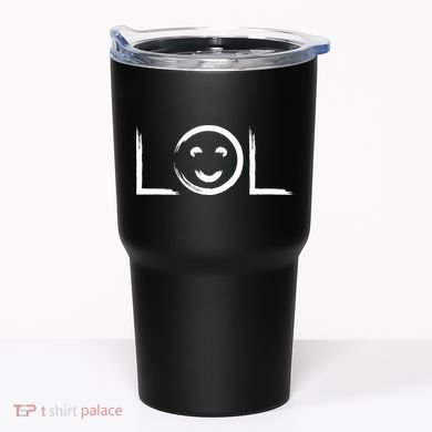 LOL Smiley Face Emoji Tumbler