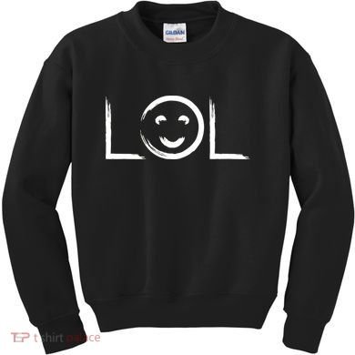 LOL Smiley Face Emoji Kids Sweatshirt