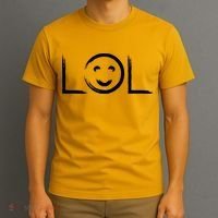 LOL Smiley Face Emoji T-Shirt thumb 3