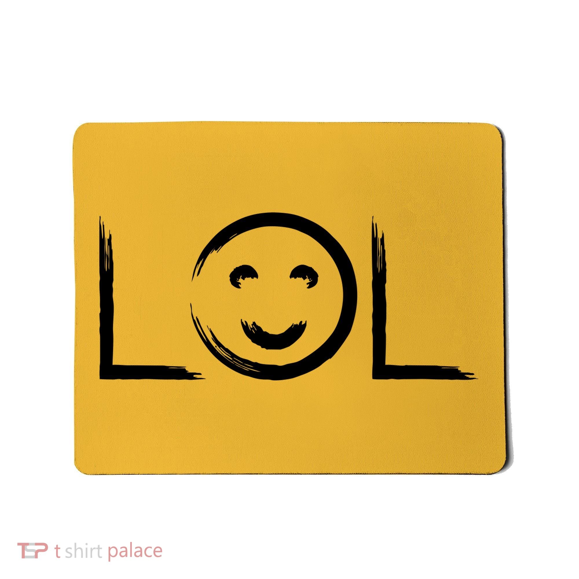 LOL Smiley Face Emoji Mousepad
