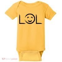 LOL Smiley Face Emoji Baby Bodysuit thumb 0