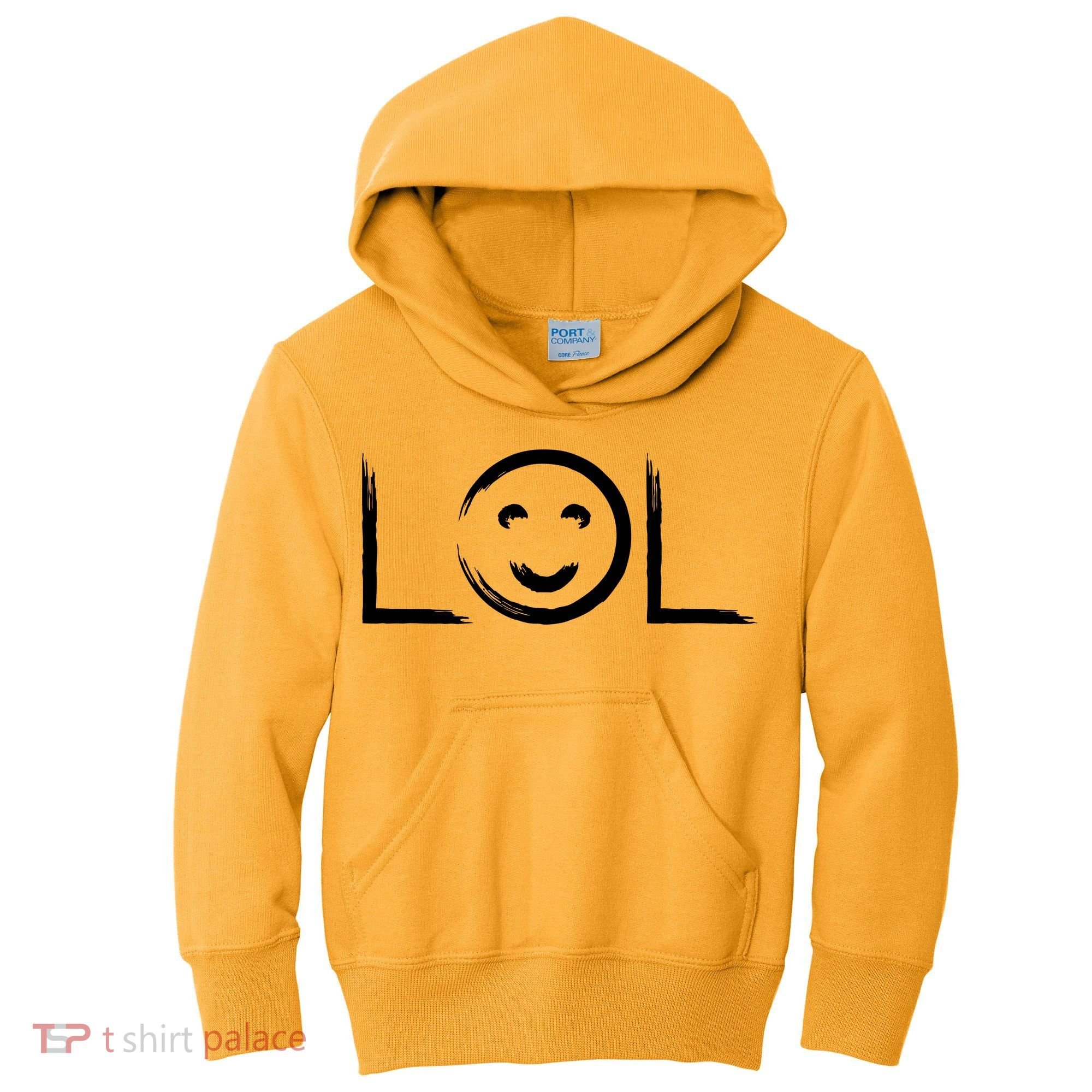 LOL Smiley Face Emoji Kids Hoodie