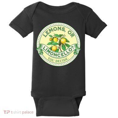 Lemons Or Limoncello You Decide. Optimist Pessimist Baby Bodysuit