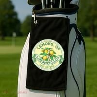 Lemons Or Limoncello You Decide. Optimist Pessimist Golf Towel thumb 2
