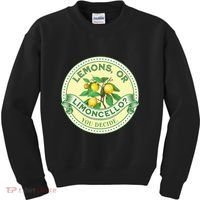 Lemons Or Limoncello You Decide. Optimist Pessimist Kids Sweatshirt thumb 0