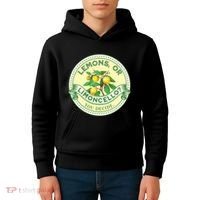 Lemons Or Limoncello You Decide. Optimist Pessimist Kids Hoodie thumb 4