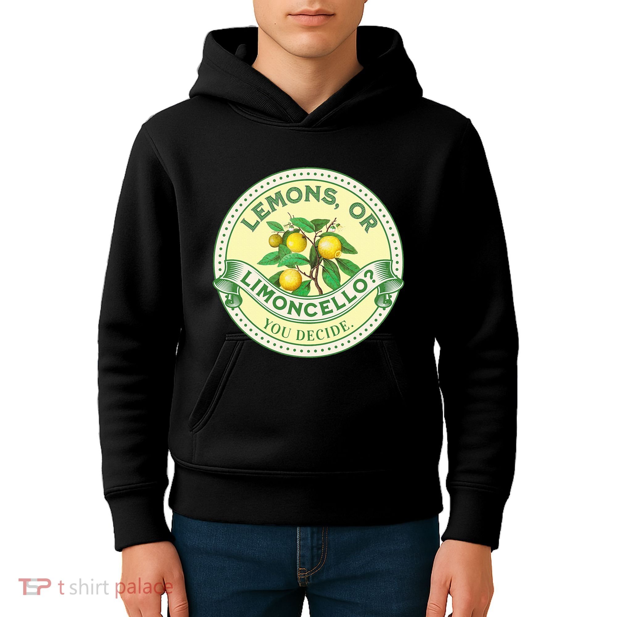 Lemons Or Limoncello You Decide. Optimist Pessimist Kids Hoodie