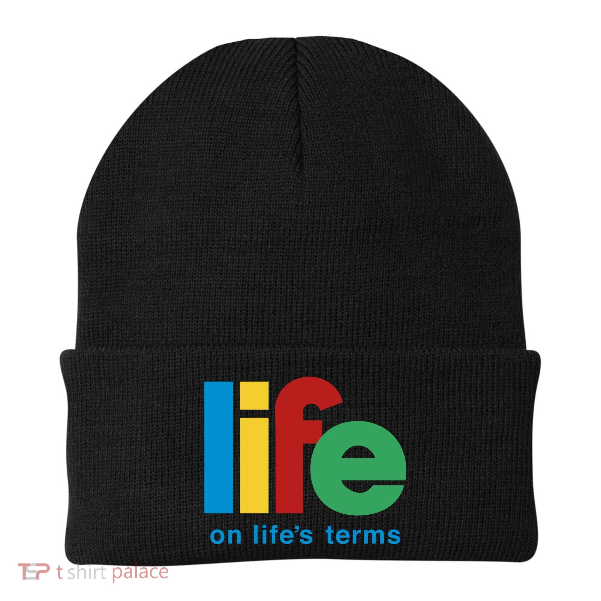 Life On Life's Terms Sobriety Recovery Funny Aa Na Gift Beanie