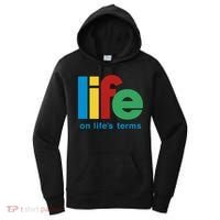 Life On Life's Terms Sobriety Recovery Funny Aa Na Gift Women's Hoodie thumb 0