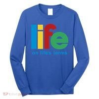 Life On Life's Terms Sobriety Recovery Funny Aa Na Gift Long Sleeve Shirt thumb 0