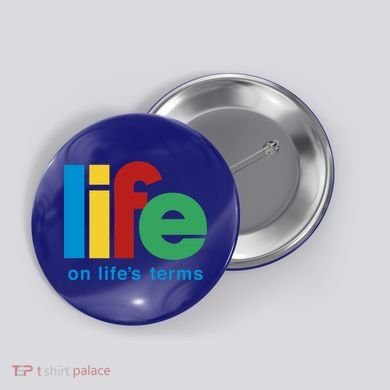 Life On Life's Terms Sobriety Recovery Funny Aa Na Gift Button