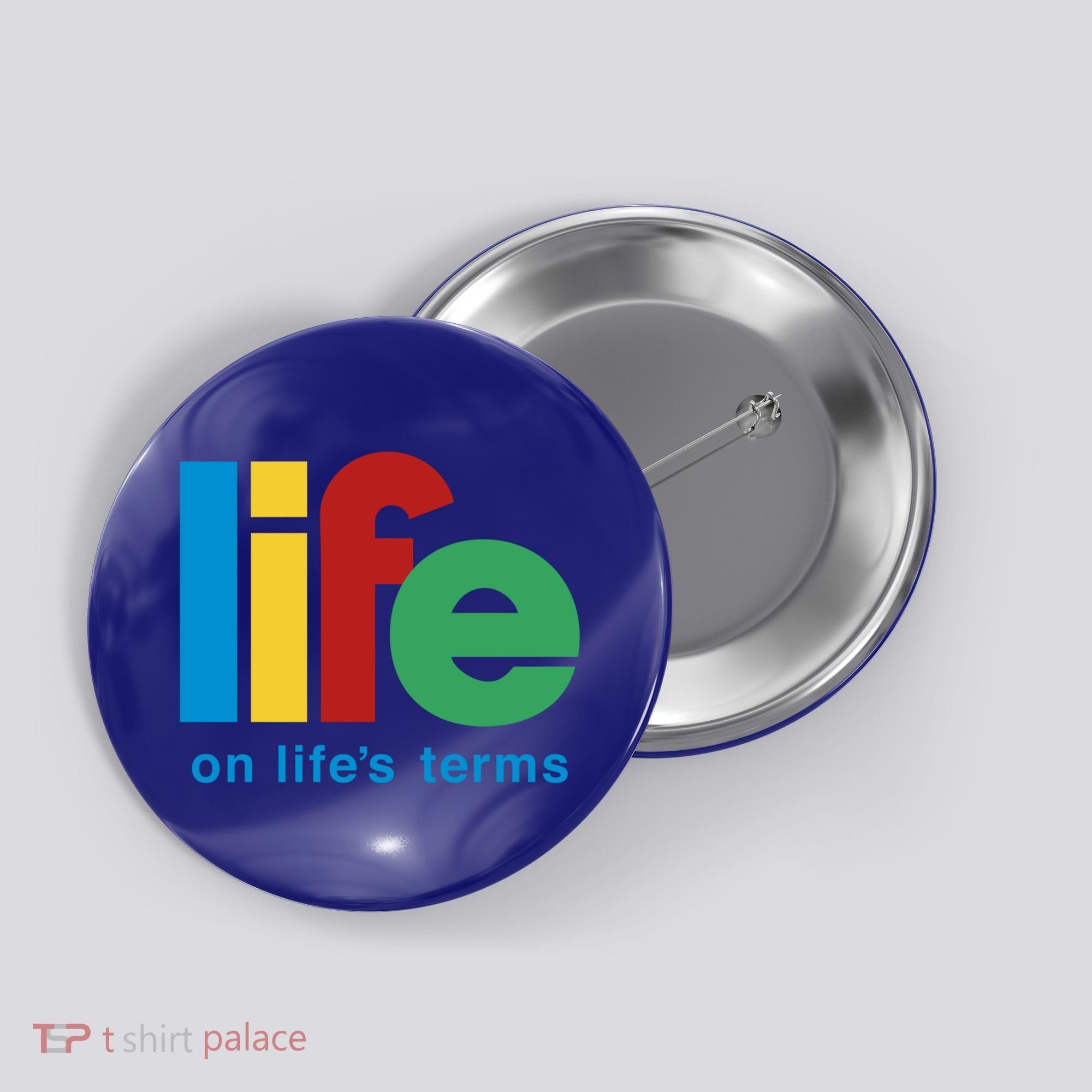 Life On Life's Terms Sobriety Recovery Funny Aa Na Gift Button