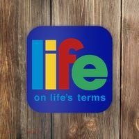 Life On Life's Terms Sobriety Recovery Funny Aa Na Gift Coaster thumb 0