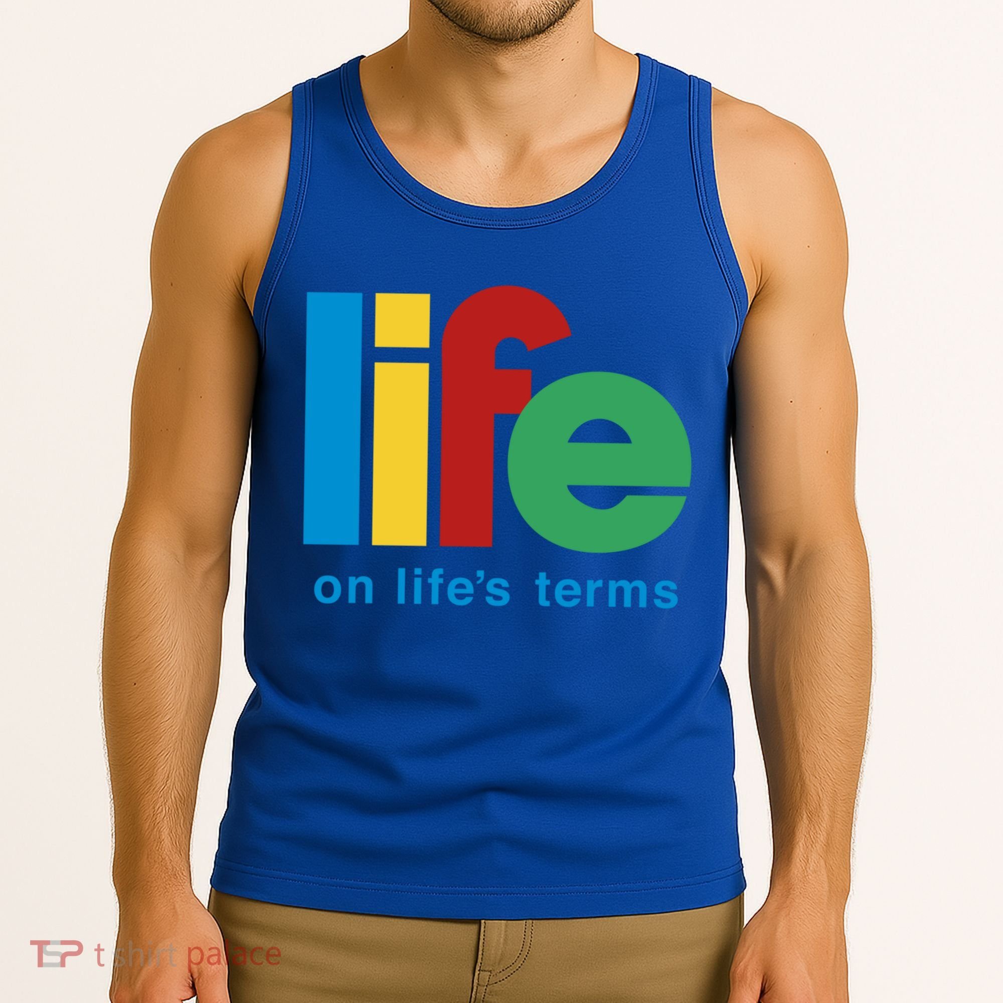 Life On Life's Terms Sobriety Recovery Funny Aa Na Gift Tank Top