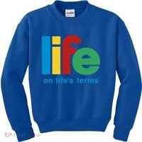 Life On Life's Terms Sobriety Recovery Funny Aa Na Gift Kids Sweatshirt thumb 0