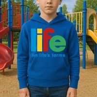 Life On Life's Terms Sobriety Recovery Funny Aa Na Gift Kids Hoodie thumb 2