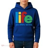 Life On Life's Terms Sobriety Recovery Funny Aa Na Gift Kids Hoodie thumb 4