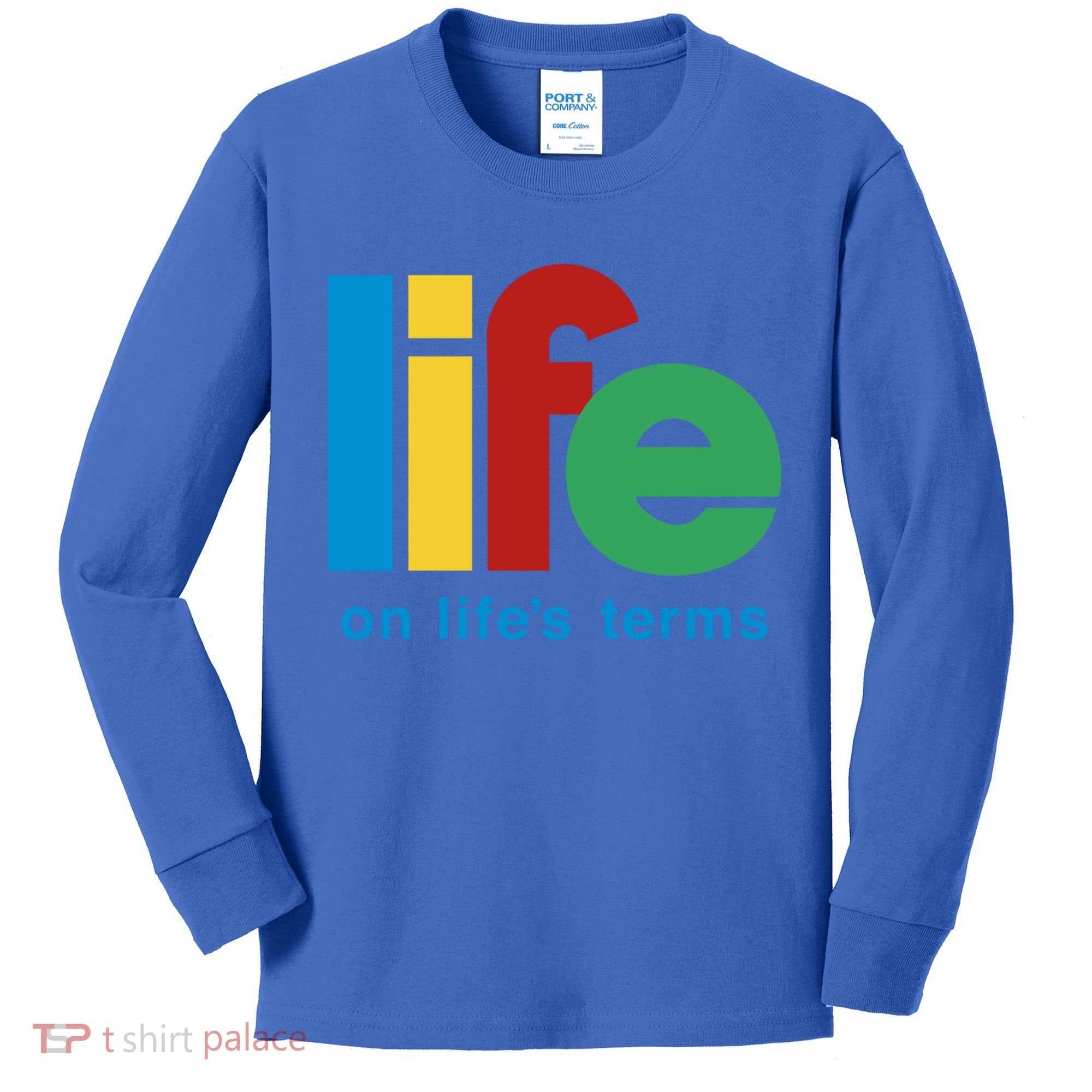 Life On Life's Terms Sobriety Recovery Funny Aa Na Gift Kids Long Sleeve Shirt