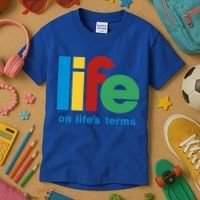 Life On Life's Terms Sobriety Recovery Funny Aa Na Gift Kids T-Shirt thumb 3