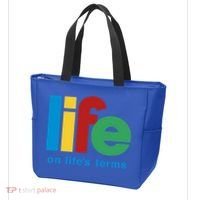 Life On Life's Terms Sobriety Recovery Funny Aa Na Gift Tote Bag thumb 3