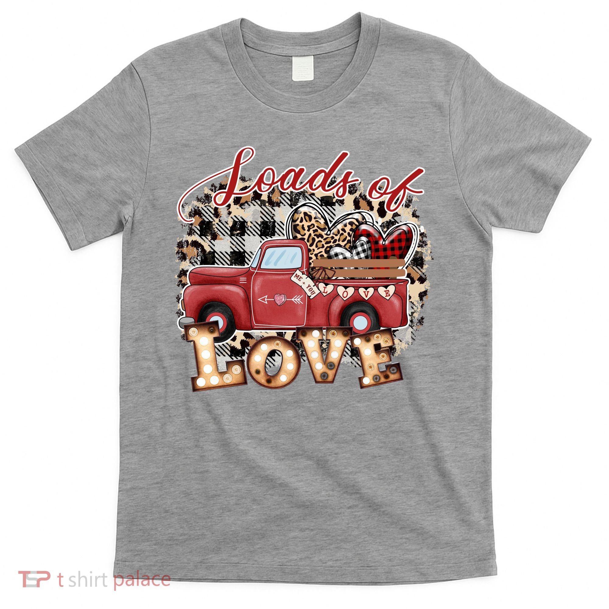 Loads Of Love Cute Vintage Truck Valentines Day T-Shirt
