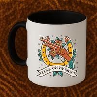 Luck On My Side Gun Coffee Mug thumb 2