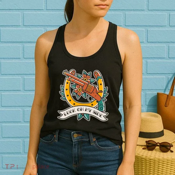 Luck On My Side Gun Women's Tank Top