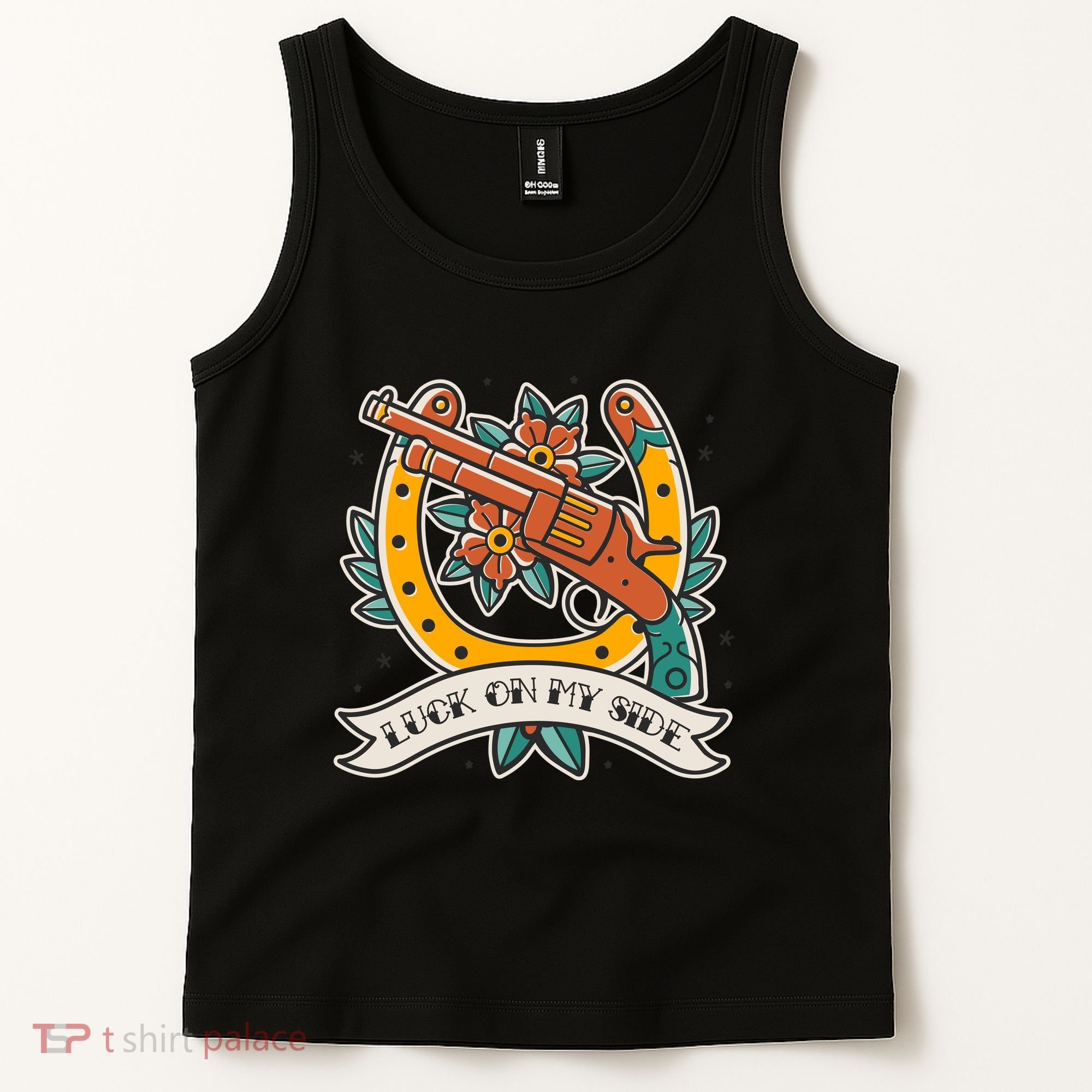 Luck On My Side Gun Tank Top