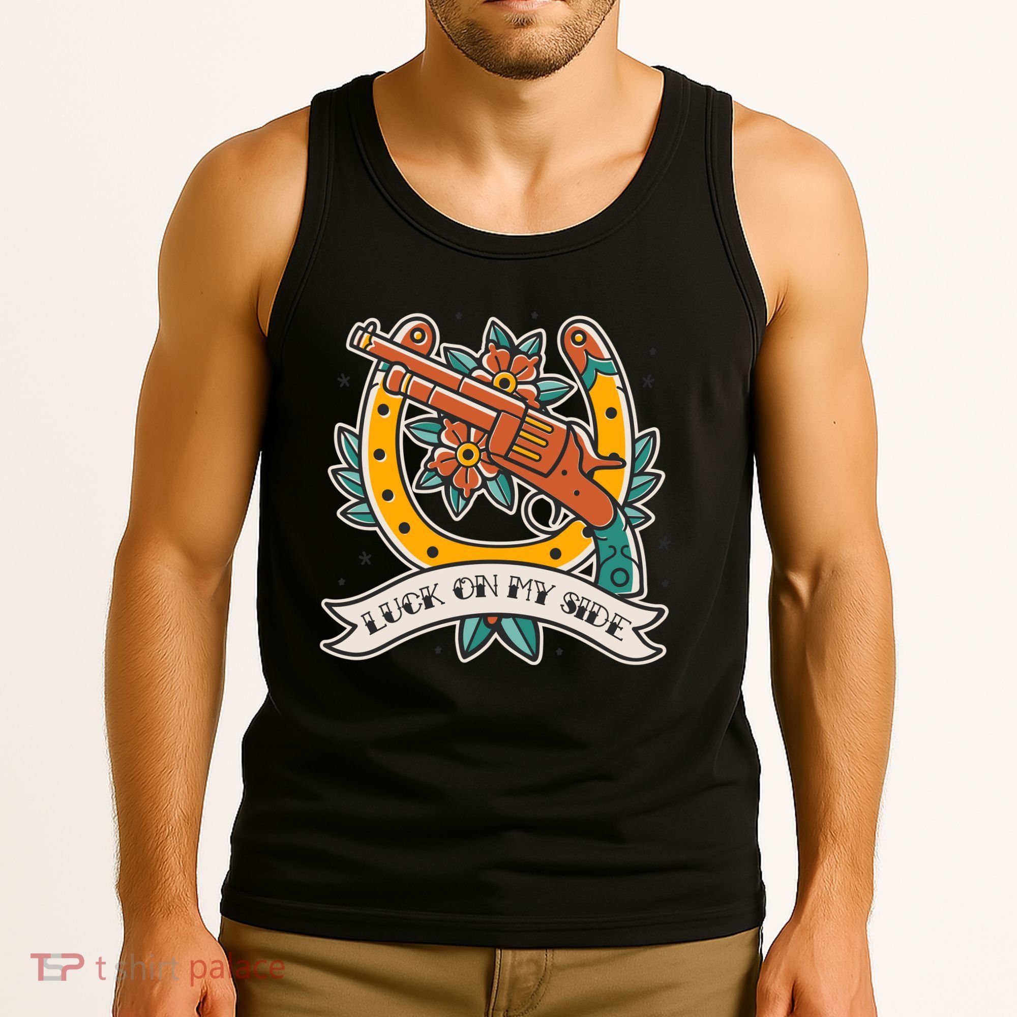 Luck On My Side Gun Tank Top