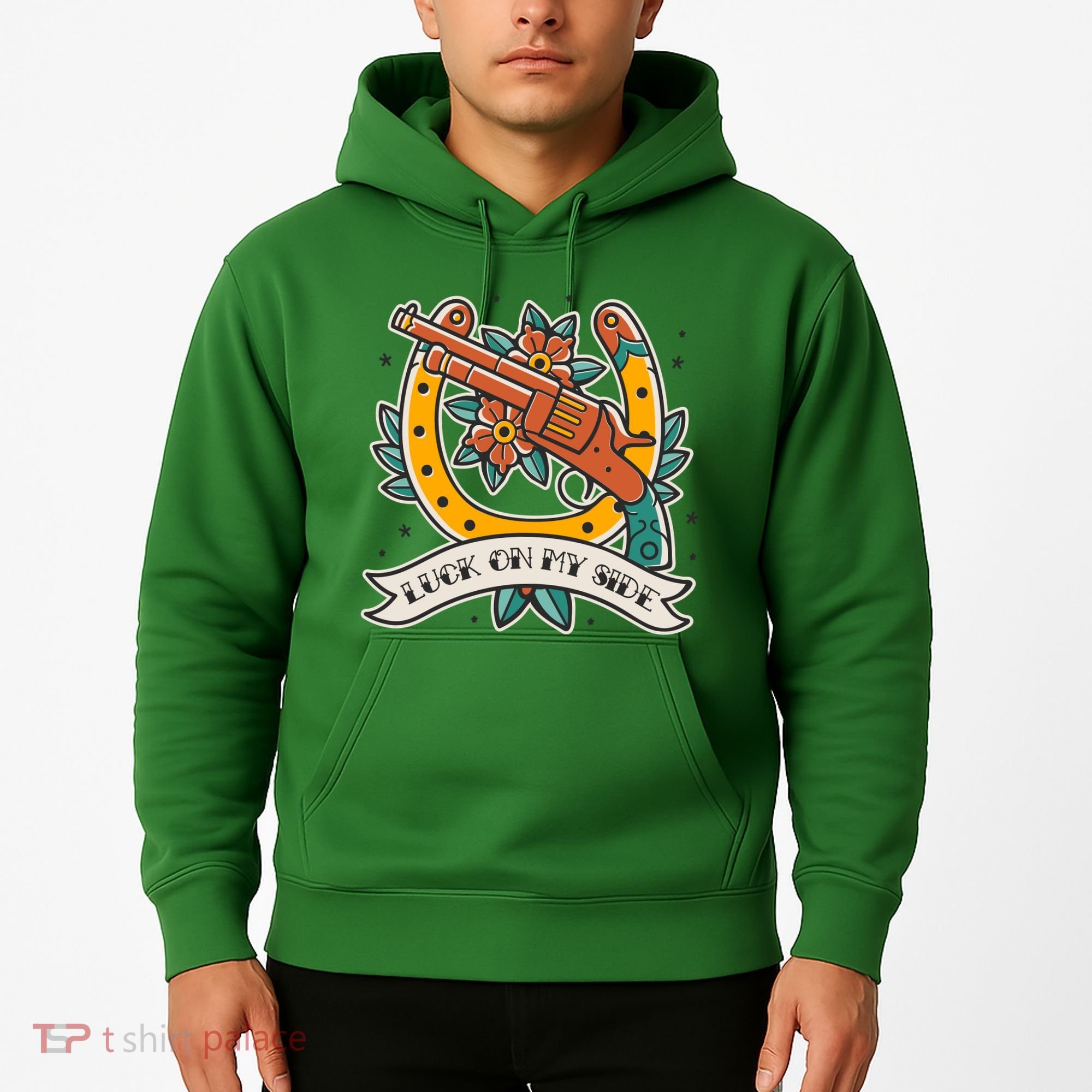 Luck On My Side Gun Hoodie