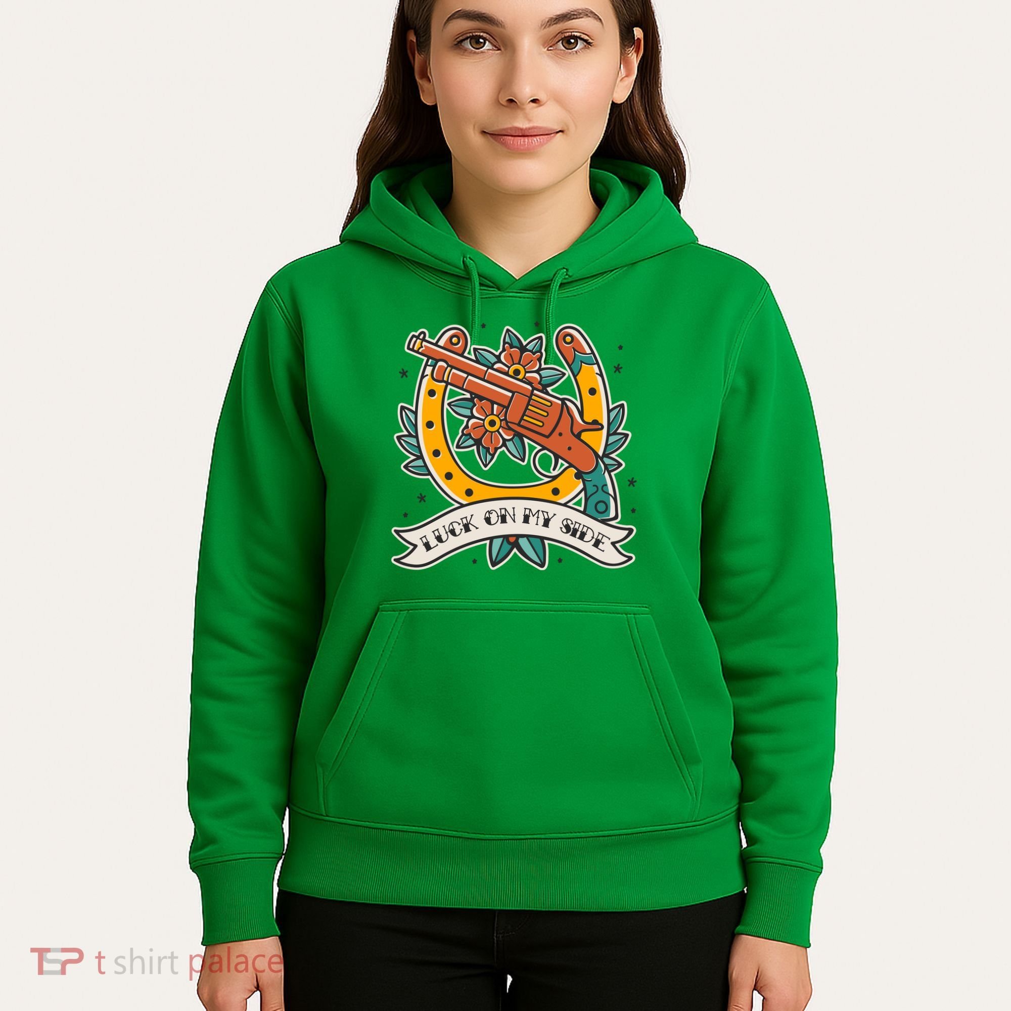 Luck On My Side Gun Hoodie