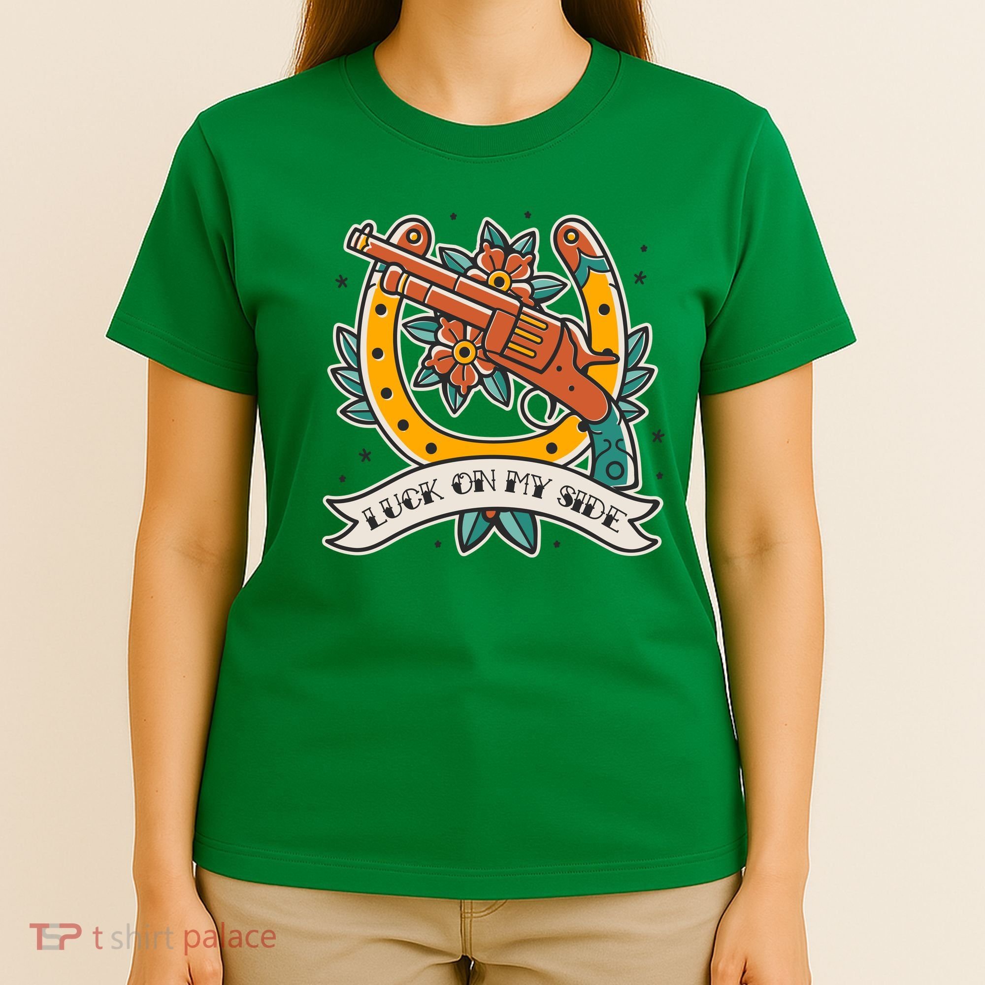 Luck On My Side Gun T-Shirt