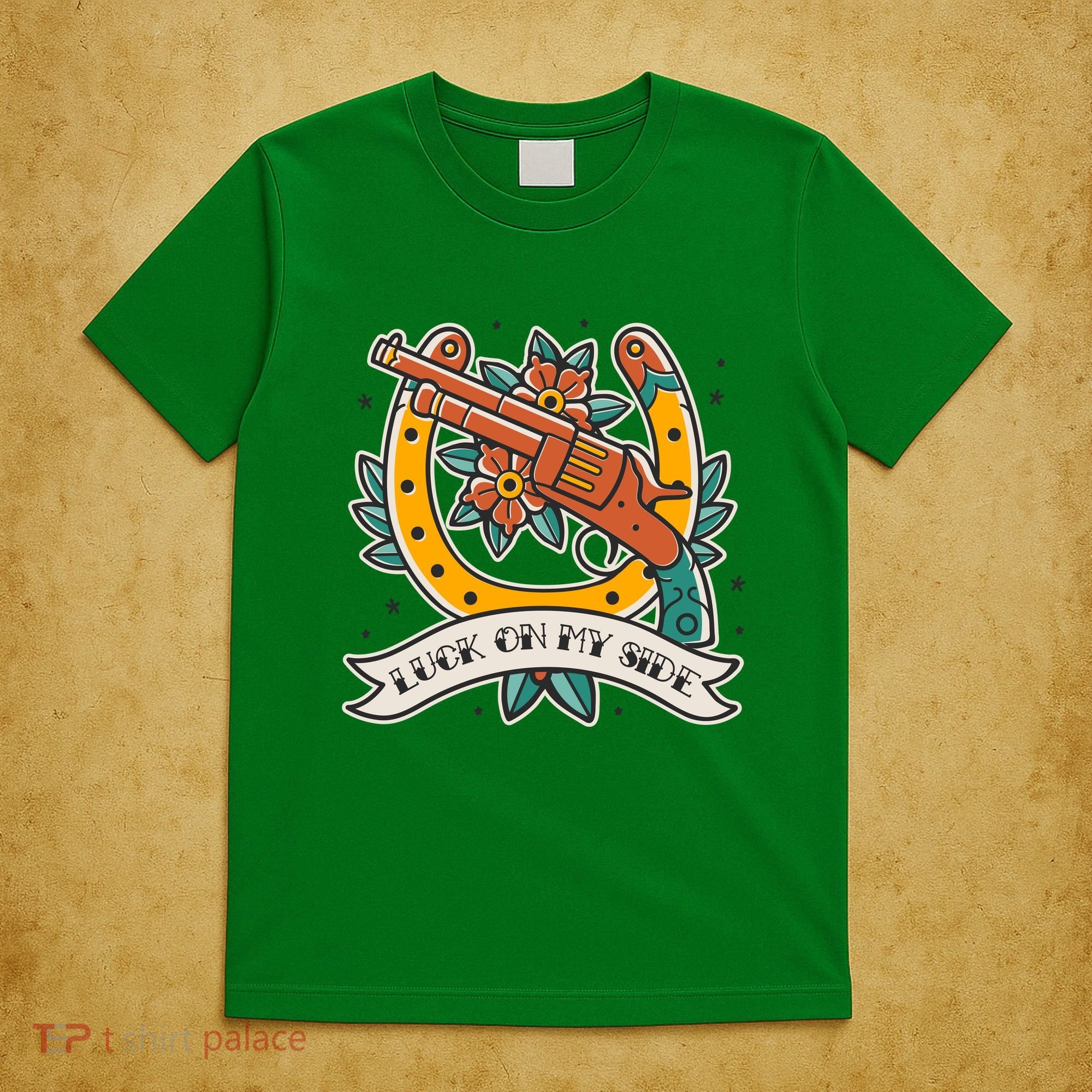 Luck On My Side Gun T-Shirt