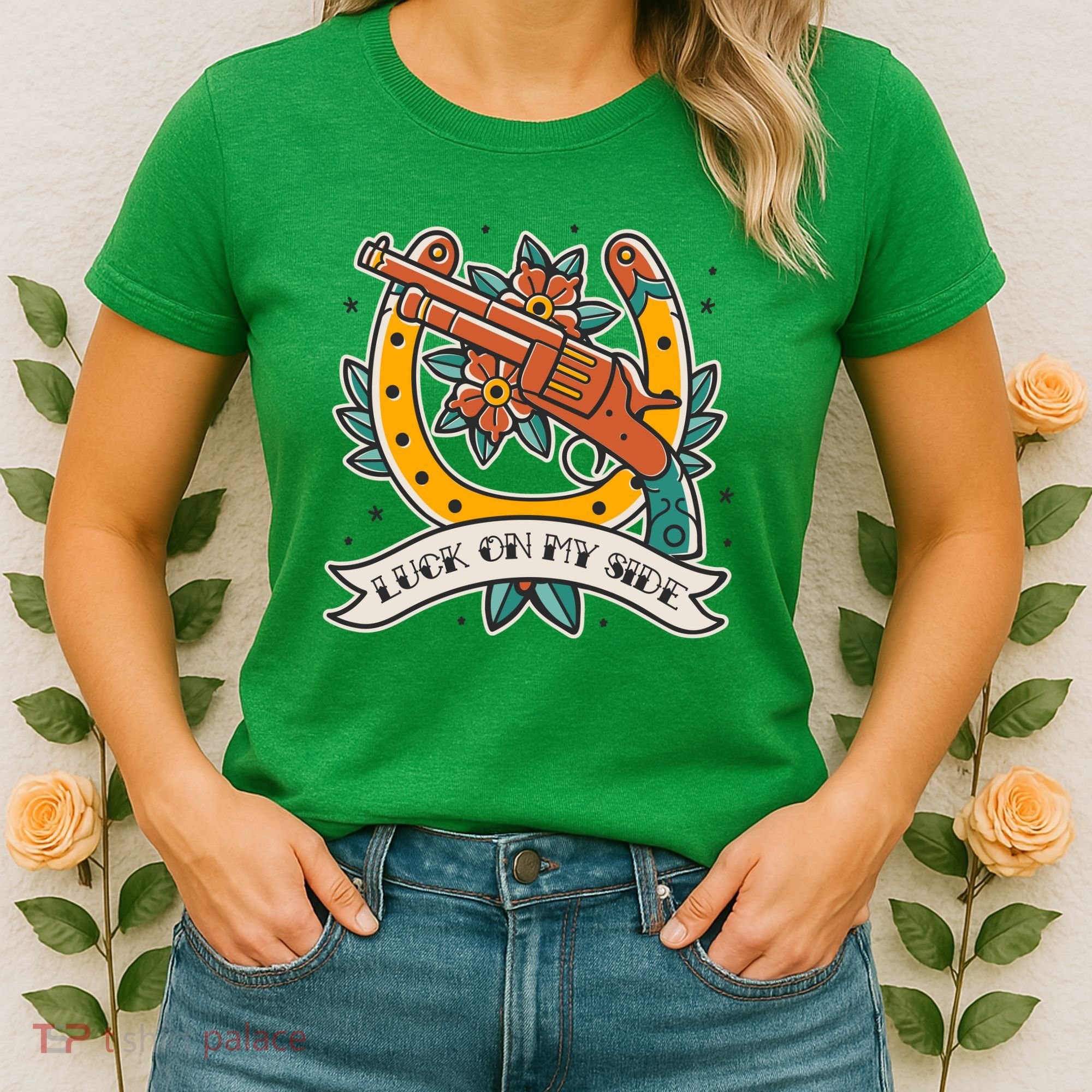 Luck On My Side Gun Women's T-Shirt