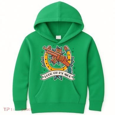Luck On My Side Gun Kids Hoodie