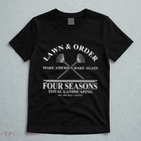 Lawn & Order Make America Rake Again Four Seasons Total Landscaping T-Shirt thumb 5