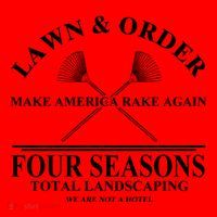 Lawn & Order Make America Rake Again Four Seasons Total Landscaping Santa Hat thumb 1