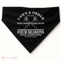 Lawn & Order Make America Rake Again Four Seasons Total Landscaping USA-Made Doggie Bandana thumb 0