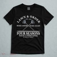 Lawn & Order Make America Rake Again Four Seasons Total Landscaping T-Shirt thumb 5