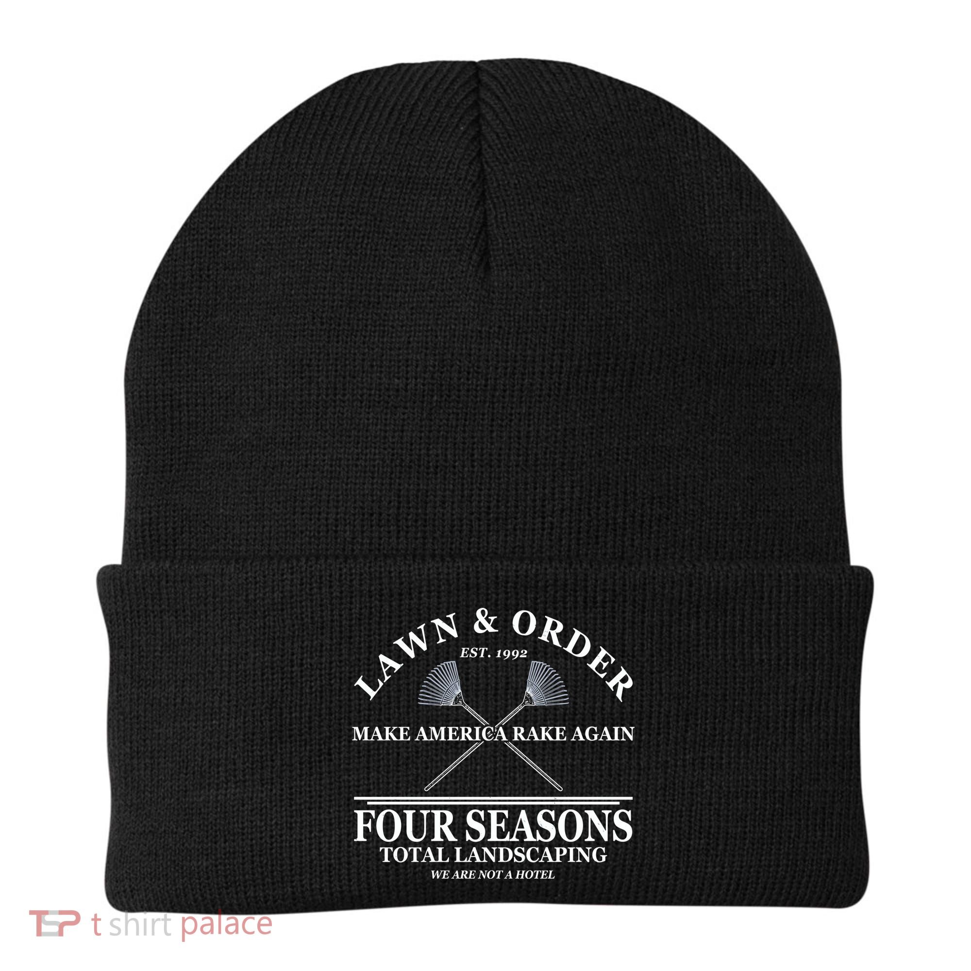 Lawn & Order Make America Rake Again Four Seasons Total Landscaping Beanie