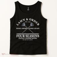 Lawn & Order Make America Rake Again Four Seasons Total Landscaping Tank Top thumb 2