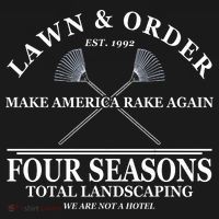 Lawn & Order Make America Rake Again Four Seasons Total Landscaping Tank Top thumb 6