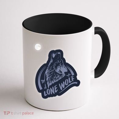 Lone Wolf Coffee Mug back