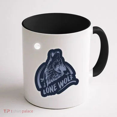 Lone Wolf Coffee Mug back